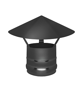 Зонт Везувий BLACK (AISI 430/0,5мм) д.115